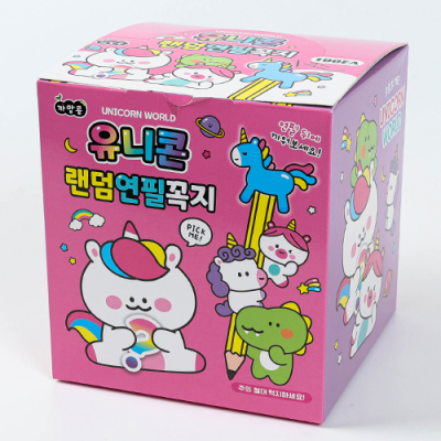 [쥬크박스] 유니콘 랜덤 연필꼭지 (100개)