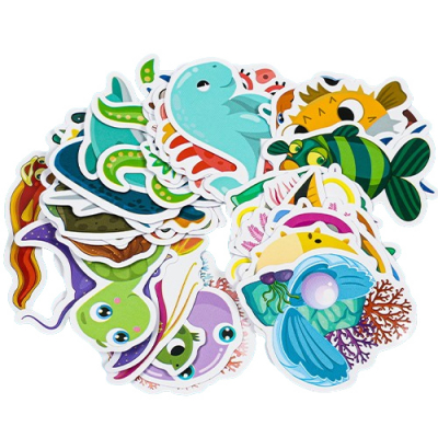 [쥬크박스] 방수 스티커(바다)_50장 세트