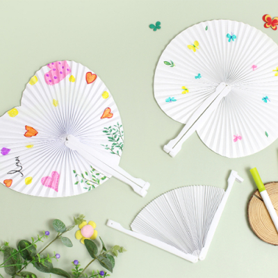 [쥬크박스] 접이식 종이 부채(2종 택1)