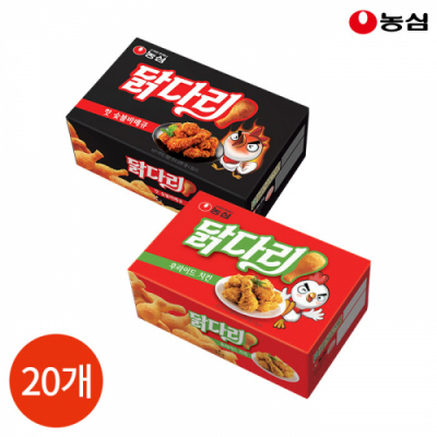 [농심] 닭다리 66g x 20개 2종(후라이드,핫숯불바베큐)