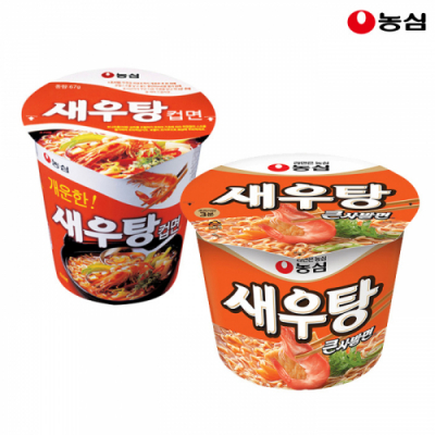 [농심] 새우탕 컵라면 3종(큰사발면16개,소컵30개,소컵6개)