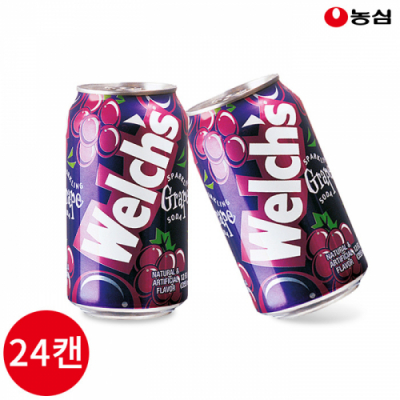 농심 웰치스 355ml x 24캔 포도