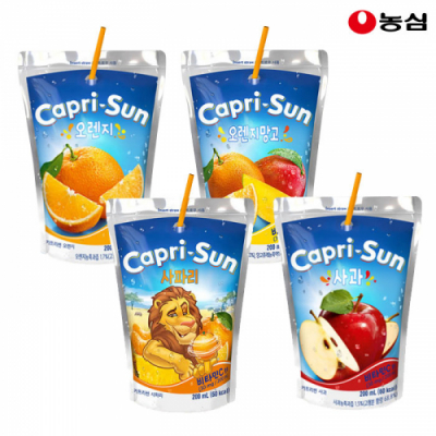 [농심] 카프리선 200ml x 10개 4종(오렌지,오망,사파리,사과)