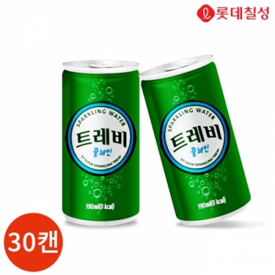 [롯데] 트레비 플레인 캔 190ml x 30캔