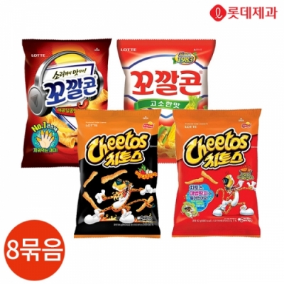 [롯데제과] 꼬깔콘 치토스 4번들 8묶음