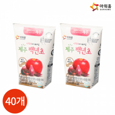[아워홈] 사과에 빠진 제주백년초 125ml x 40개