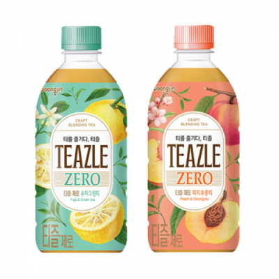 [웅진] 티즐 500ml x 20PET 2종(피치우롱,유자그린)