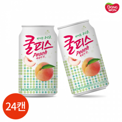 [동원] 쿨피스 복숭아맛 350ml x 24캔