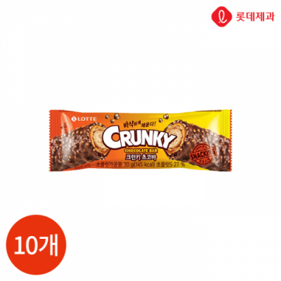 [롯데] 크런키 초코바 30g x 10개