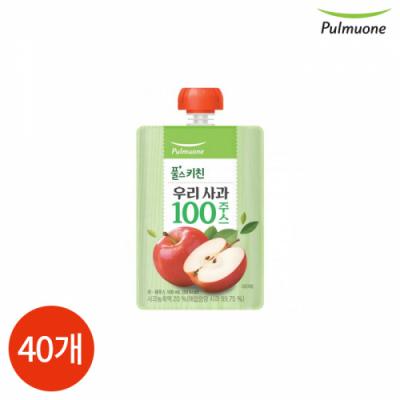 [풀무원] 우리사과 100 주스 100ml x 40개