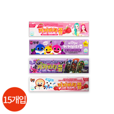 [아텍스] 커커 비타쮸 28g x 15개입 (핑크퐁,시크릿쥬쥬,헬로카봇,브레드이발소)