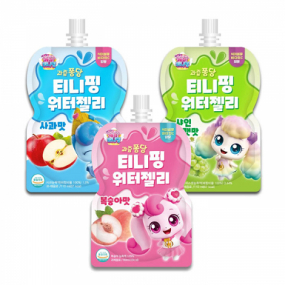 [SAMG] 캐치티니핑 과즙퐁당 워터젤리 110ml x 10개입 (사과,복숭아,샤인머스캣)