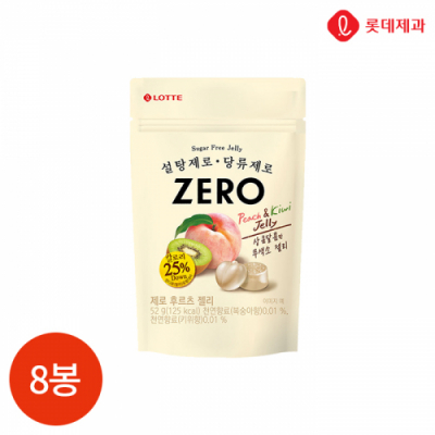 [롯데제과 제로 후르츠 젤리 52g x 8봉