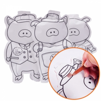 [컬러룬] 아기돼지 삼형제 색칠풍선(12인용)