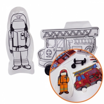 [컬러룬] 색칠풍선-LED 우리동네 꾸미기 (직업4종 택1)