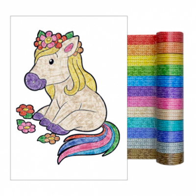 [컬러룬] 니트 모자이크 마스킹테이프 (테이프12색 도안12장)