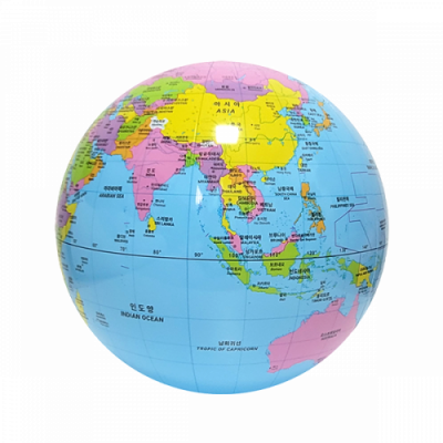 [컬러룬] 40cm 풍선형 지구본 지구룬 지구과학 교구