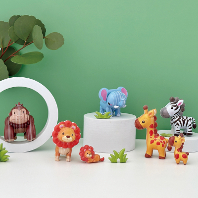 [컬러룬] 겹겹이 3D 퍼즐 스티커 동물 6종 1세트