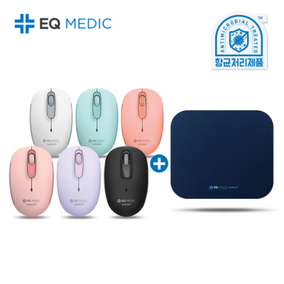 [이큐메딕] 항균 무소음 무선 마우스 Sanitize-WM7+항균마우스패드(P1)