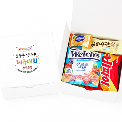 [아기자기선물가게] 음료 간식 선물 세트 4 (주문 제작/무료 문구 스티커/핸드메이드)