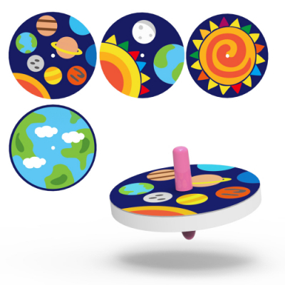 [사이언스팜] 4종 그림 색칠 팽이 만들기 (태양계 행성)