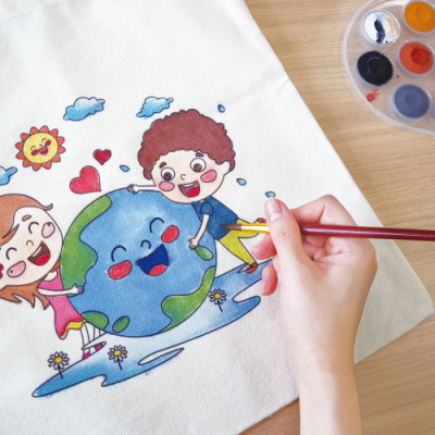 [파코파코] 컬러링 지구사랑 에코백