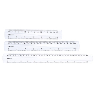 [델리] 잡기쉬운 투명 문구 자 15cm 20cm 30cm