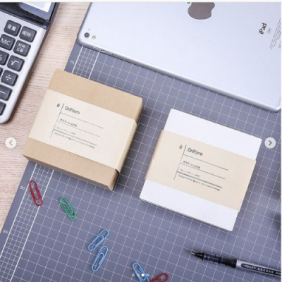 [델리] 크라프트 , 화이트 메모장 떡 메모지 80g