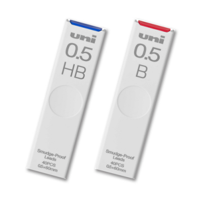 [유니] 번지지 않는 샤프심 0.5mm HB. B