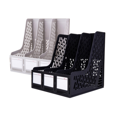 [델리] 간편 조립식 3단 서류 파일꽂이 문서 정리함