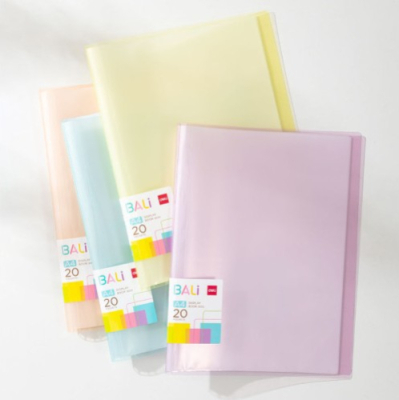 [델리] 반투명 파스텔 클리어파일 20매 40매