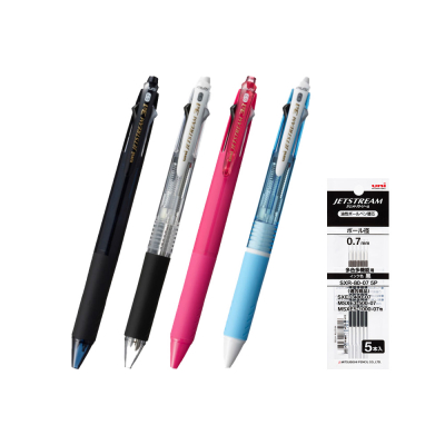 [유니] 제트스트림 3&1 샤프 멀티펜 + 흑 리필심 5개 세트 0.7mm