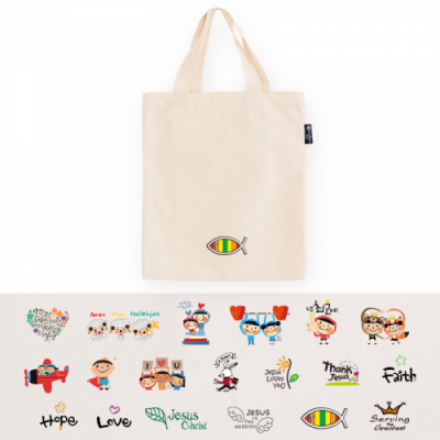 [JD가방/마이제이디] 에코백 귀요미 독서가방 베이지20종(순면100%,아트디자인,보조가방,방과후,책가방)