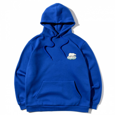 [마이제이디] 특양면 후드티셔츠 와펜보풀자수 북극곰을 지켜줘요