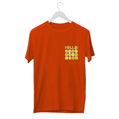 [반티/단체티/쿨론]온세상 친구들아_헬로헬로_심플디자인 (국내산/쿨론사/아트/티셔츠/왼쪽가슴인쇄/반팔/추가별도인쇄가능)