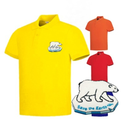 [반티/단체티/PK폴로]환경사랑특집_북극곰을 지켜요_보풀와펜자수 (국내산/30수/카라티셔츠/반팔/왼쪽가슴디자인/추가별도인쇄가능)