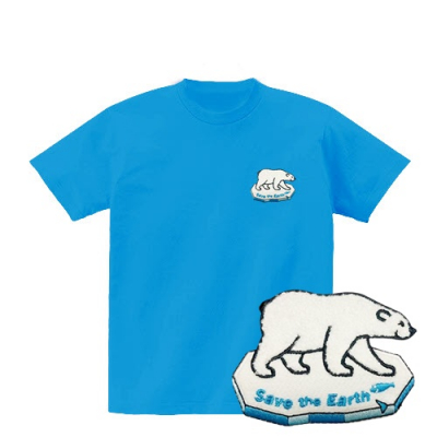 [반티/단체티] 북극곰을 지켜줘요_입체보풀자수 (국내산/순면/아트/와펜자수/티셔츠/반팔/30수/추가별도인쇄가능)