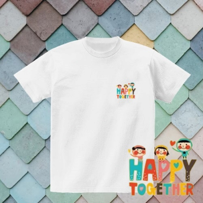 [반티/단체티]  해피투게더_심플 디자인(국내산/순면/아트티셔츠/반팔/30수/왼쪽가슴 심플 다자인/전사/추가별도인쇄가능)