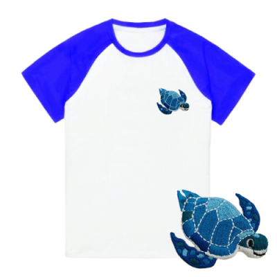 [반티/단체티/나그랑]  환경사랑특집_거북이의 꿈_와펜자수 (국내산/순면/아트/반팔/30수/심플디자인/자수/추가별도인쇄가능)