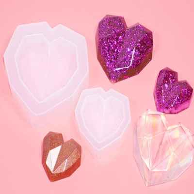 [레진아트/공예재료/실리콘몰드] 각진 하트 실리콘 몰드
