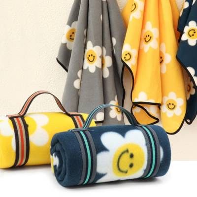 [MYJD]무릎 담요 데이지 스마일 패턴_휴대용 H밴드(3색/최소수량20개)