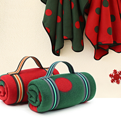 [MYJD]무릎 담요 크리스마스 캐롤 도트_휴대용 H밴드(2색/최소수량20개)