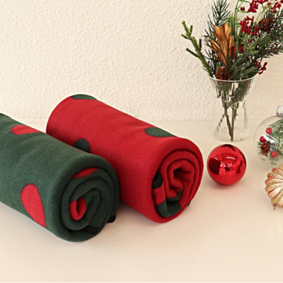 [MYJD]무릎 담요_크리스마스 캐롤 도트(2색/최소수량20개)