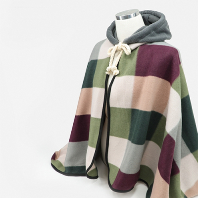 [MYJD]무릎 담요 후드 망토_체스 패턴(2색/숄/어깨담요/망토담요/최소수량20개)