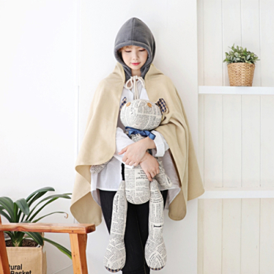 [MYJD]무릎 담요 솔리드 후드망토(3색/숄/어깨담요/망토담요/최소수량20개)