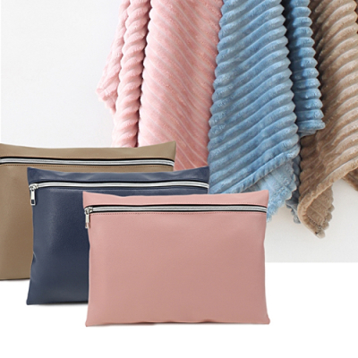 [MYJD] 무릎 담요 엠보 극세사_클러치백A 세트(4색/선물용/최소수량20개)