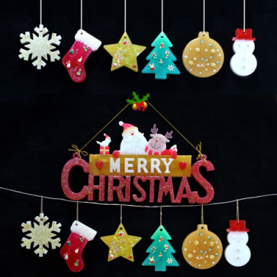 [마이제이디나눔기업] 크리스마스 오너먼트 모빌 만들기 세트(5인용)