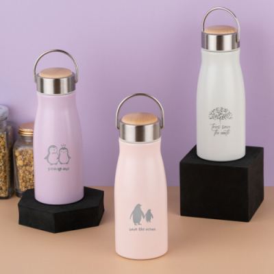 [JD텀블러] 밀크우드 텀블러 320ml (3색/손잡이 뚜껑/보온/보냉)