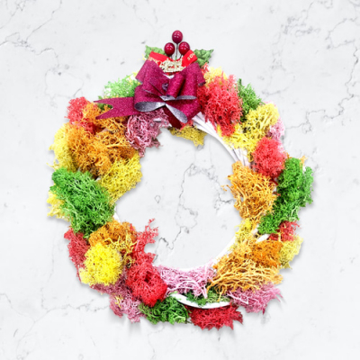 [마이제이디] DIY 스칸디나비아모스 크리스마스 원형 리스 만들기 세트