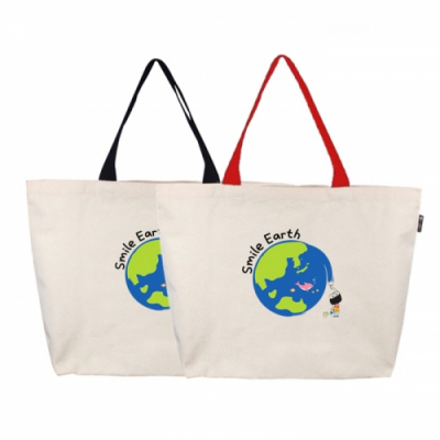 [마이제이디/JD가방] 대형 에코백 이불가방_환경사랑 캠페인 아트 디자인10종(베이지가방/끈2색중 선택)